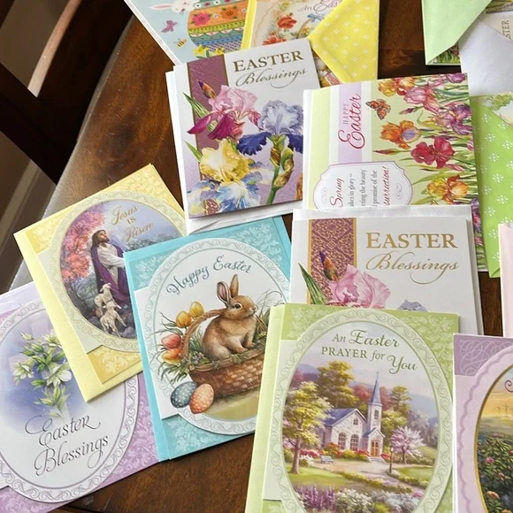 Colorful Easter Greeting Cards Set of 21 - Picture 2 of 4
